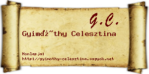 Gyimóthy Celesztina névjegykártya